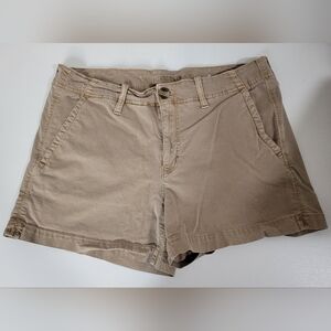 American Eagle Midi Khaki Super Stretch Shorts